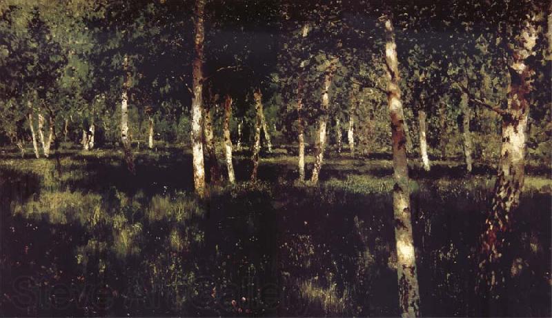 Levitan, Isaak Silver birch Norge oil painting art